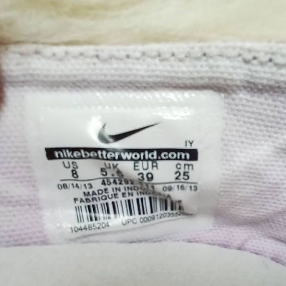 Nike Braata Lite Sneaker Lavender Purple Perforated Suede Low Skater Size 8.5 - Picture 8 of 8